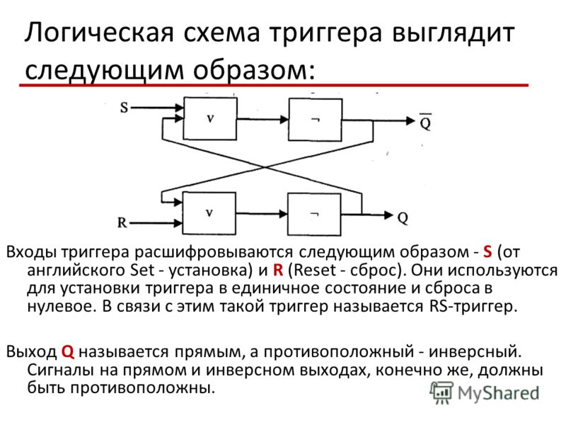 Триггер события. Логическая схема триггера. RS триггер Назначение. Упрощённая электрическая схема триггера. Схема работы триггера.