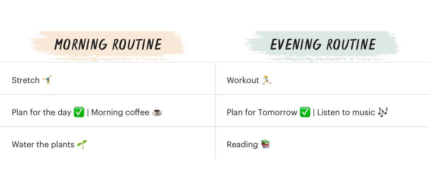 how to plan your day morning and evening routine ritual