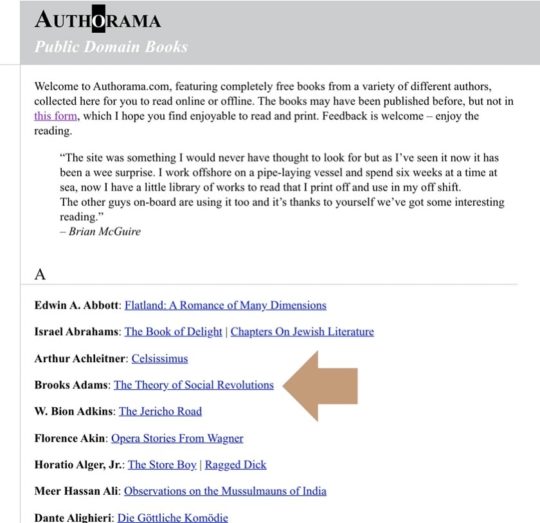 Authorama - read books online