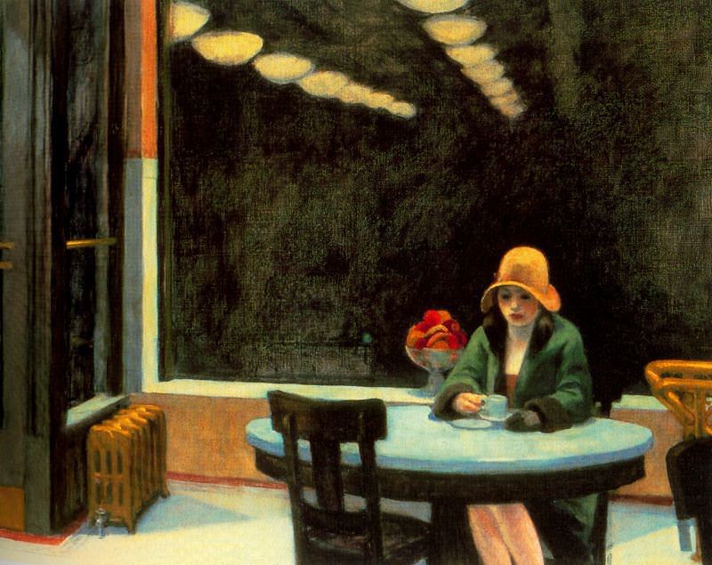 Edward Hopper, Automat, oil on canvas