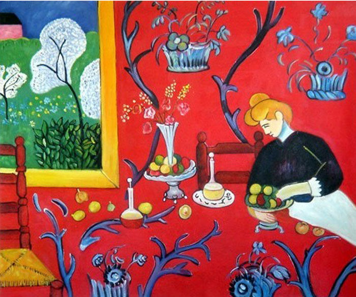Henri Matisse, Harmony in Red, oil painting, 70" x 86".