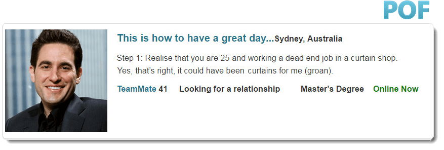 Romantic Dating Profile Example 40s