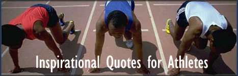 Inspirational quotes for athletes - picture of runners at the start line!