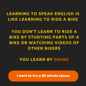 Learning English is like learning to bike
